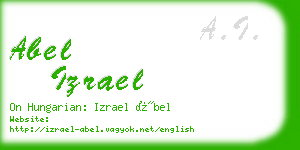 abel izrael business card